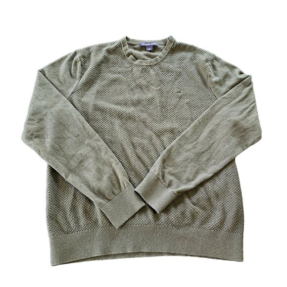Michael Kors Men's Forest Green Cotton wool blend soft Sweater sz XL - Picture 8 of 9